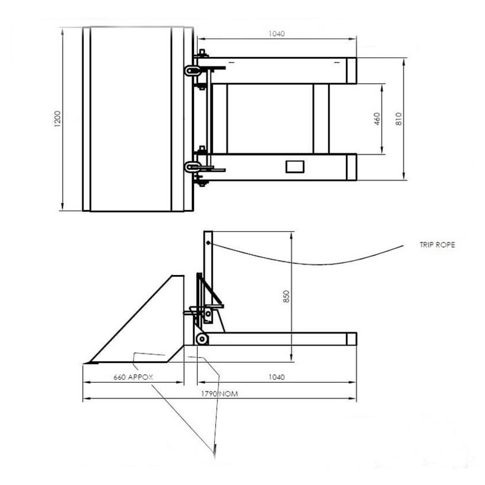 Kašika za istovar viličara details